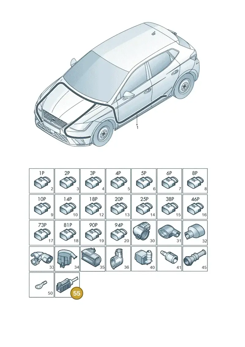 6Q0035576G — SEAT Arona FR (2017-) diagram 835971080, position 55