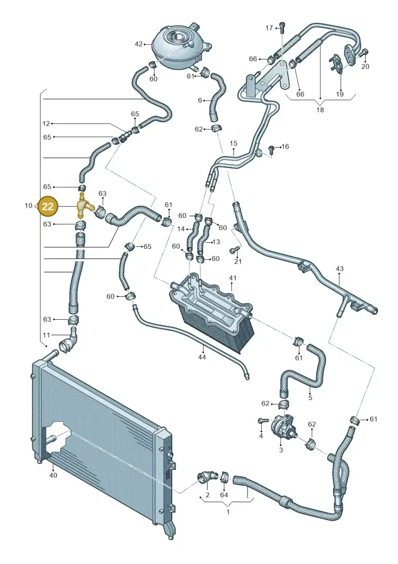 6Q0121087B — SEAT Ateca Style (2016-) diagram 890121080, position 22