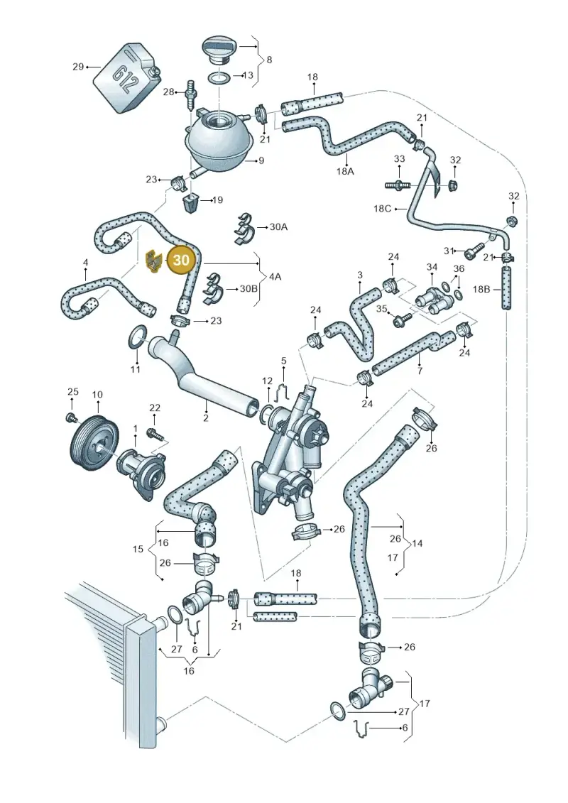 6Q0121120E — SEAT CORDOBA                06> (2005-) diagram 253121200, position 30