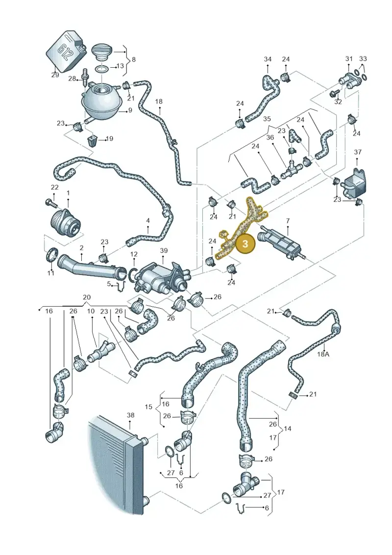 6Q0122157AG — SEAT IBIZA                  06> (2005-) diagram 461121270, position 3
