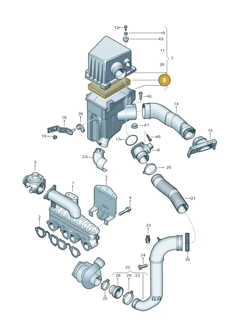 6Q0129620 — SEAT Ibiza Reference (2008-2011) diagram 253129300, position 8