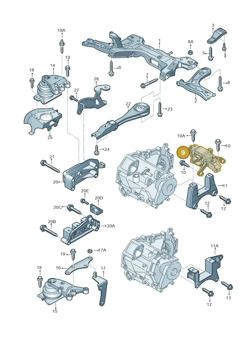 6Q0199555BA — SEAT Ibiza Reference (2008-2011) diagram 747199250, position 9