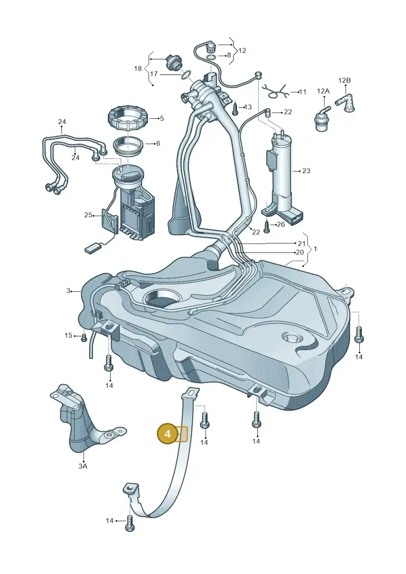 6Q0201655 — SEAT Ibiza Stylance (2015-) diagram 672201050, position 4