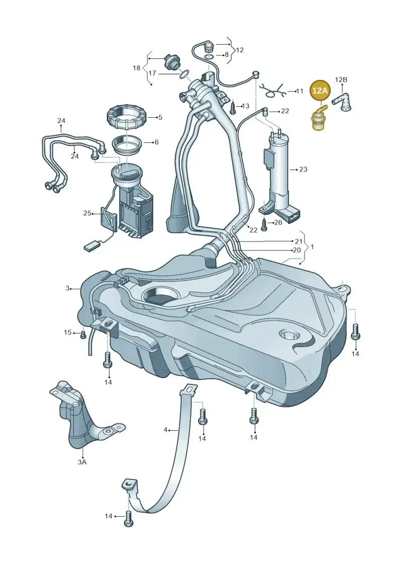 6Q0201752 — SEAT Ibiza Stylance (2015-) diagram 672201050, position 12A