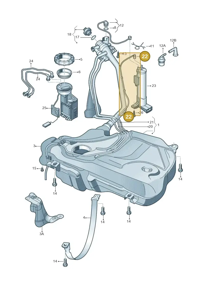 6Q0201997A — SEAT Ibiza Stylance (2015-) diagram 672201050, position 22
