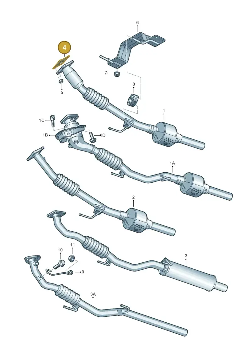 6Q0253115A — SEAT Toledo Reference (2012-2015) diagram 453253500, position 4