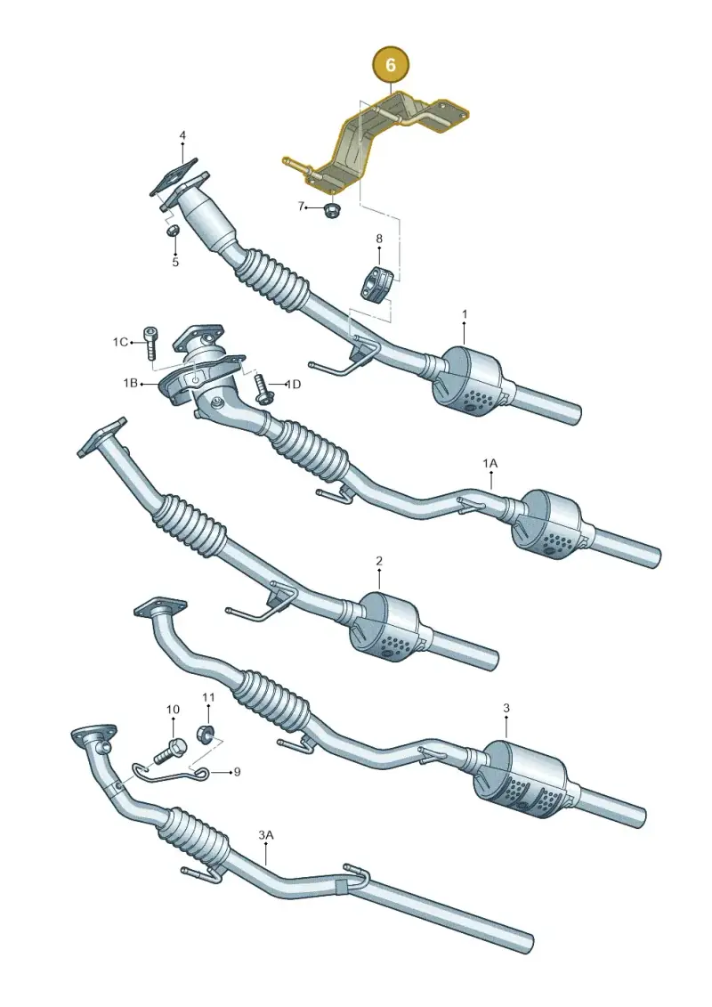 6Q0253461B — SEAT Ibiza Reference (2008-2011) diagram 253253500, position 6
