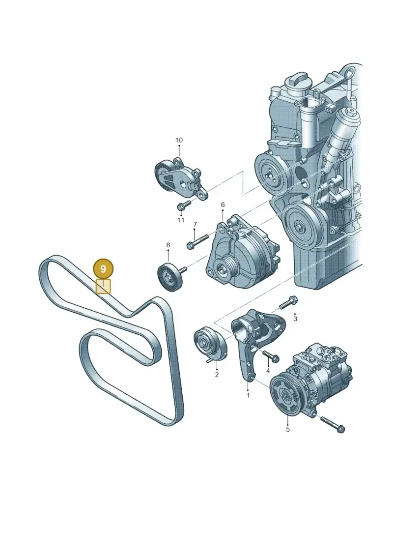 6Q0260849E — SEAT Altea XL Reference (2013-2013) diagram 678903400, position 9