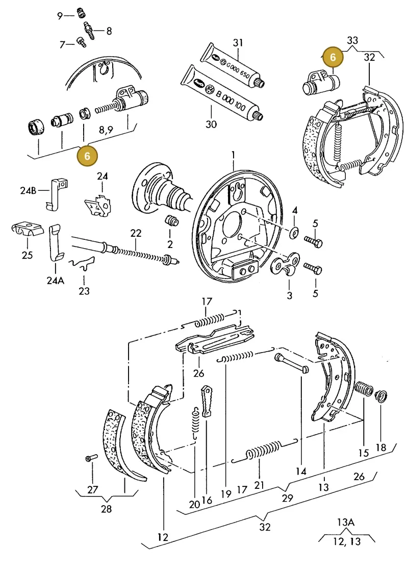 6Q0611053C — SEAT TOLEDO            SEAT (1991-1996) diagram 138609100, position 6