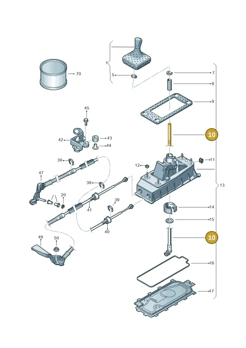 6Q0711116A — SEAT IBIZA                  06> (2005-) diagram 461711350, position 10