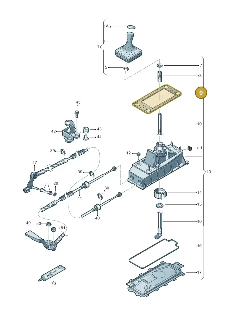 6Q0711267 — SEAT Ibiza Stylance (2015-) diagram 672711300, position 9