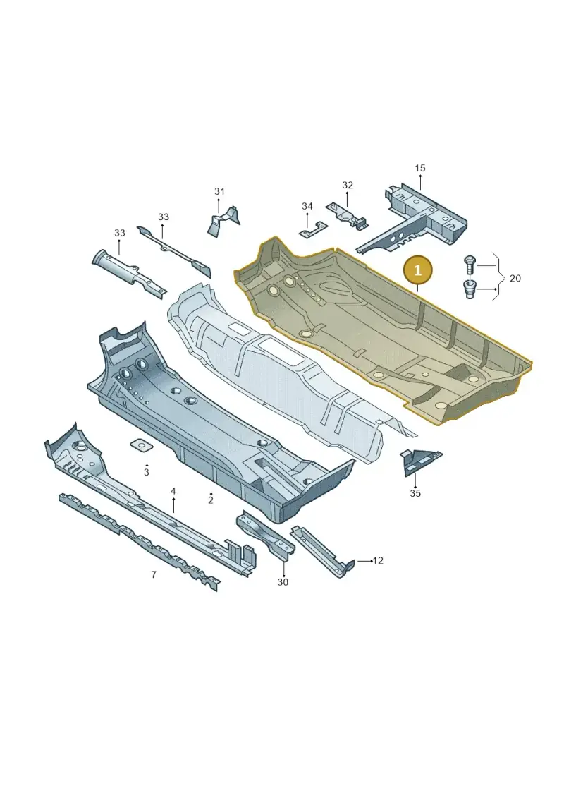 6Q0803206E — SEAT Ibiza Stylance (2015-) diagram 210803100, position 1