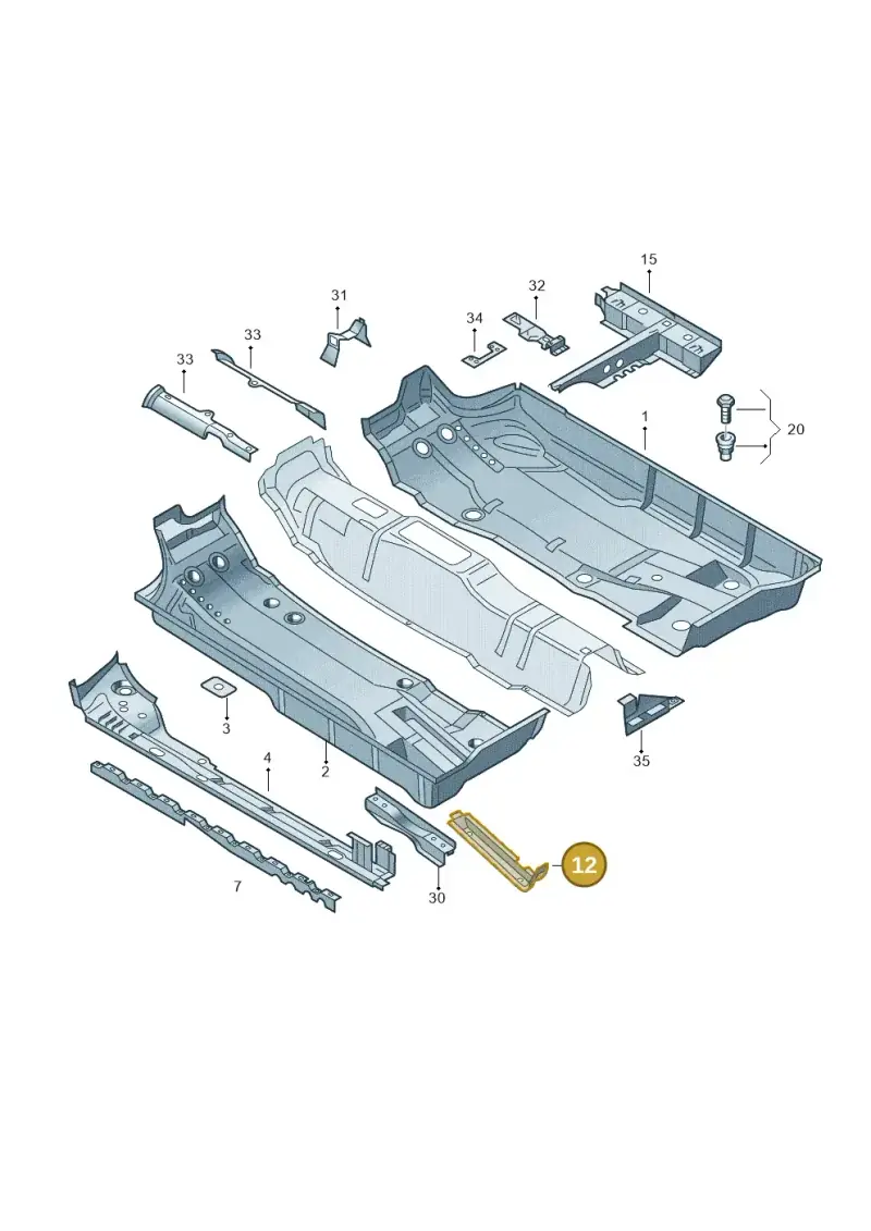 6Q0804456A — SEAT Ibiza Stylance (2015-) diagram 210803100, position 12