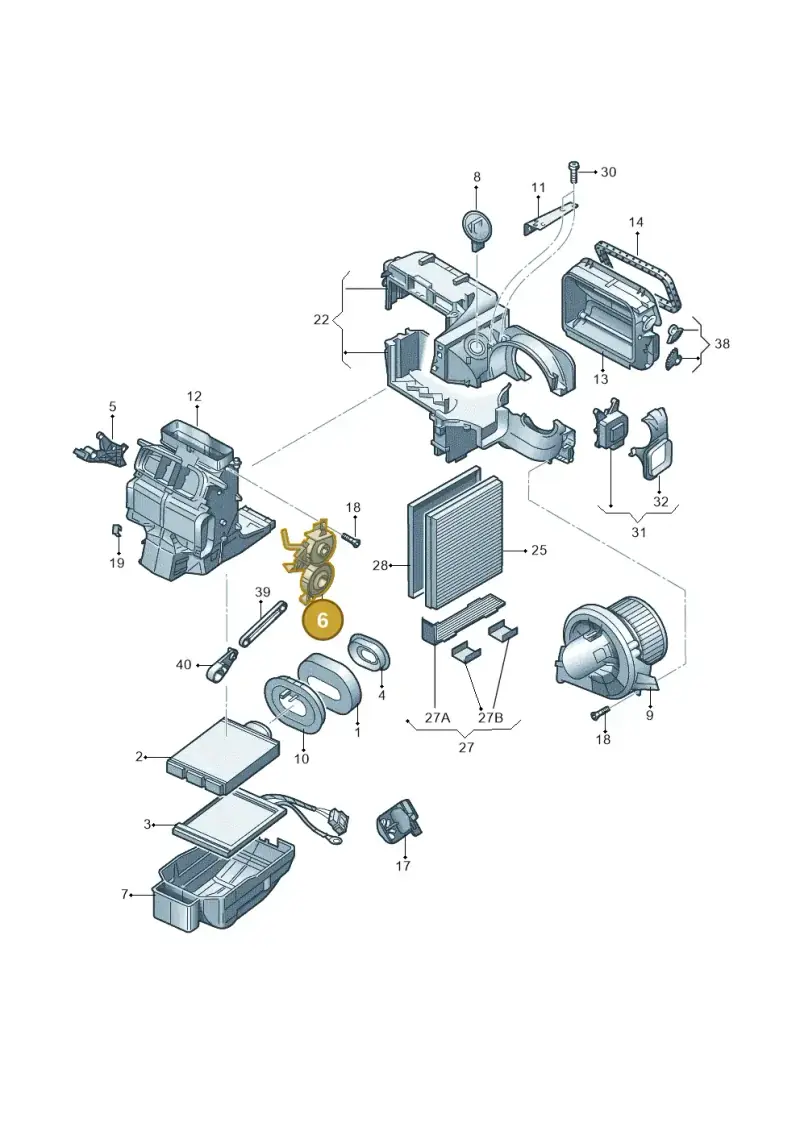 6Q0819133 — SEAT Toledo Reference (2015-2019) diagram 253819250, position 6