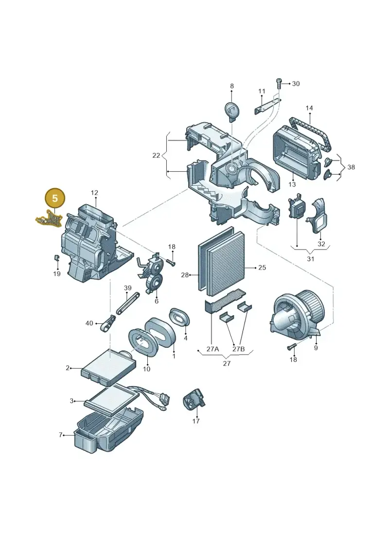 6Q0819134 — SEAT Toledo Reference (2015-2019) diagram 253819250, position 5