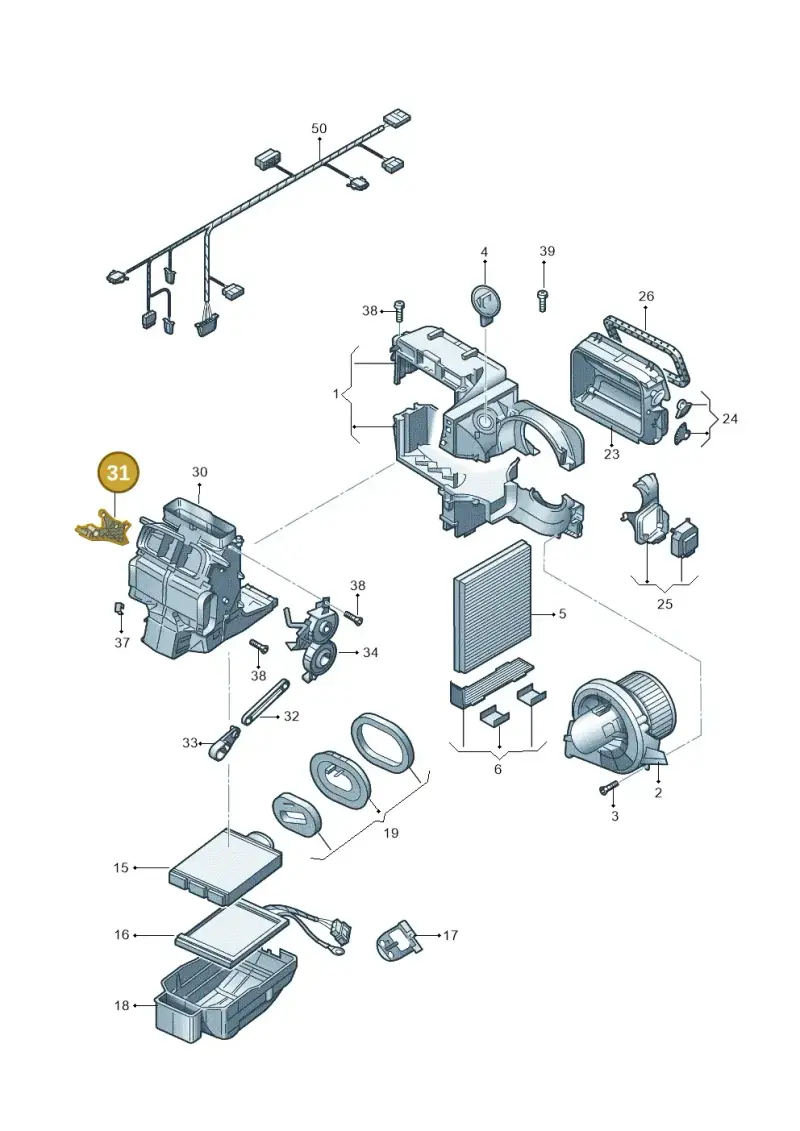 6Q0819134 — SEAT Ibiza Stylance (2015-) diagram 773819100, position 31