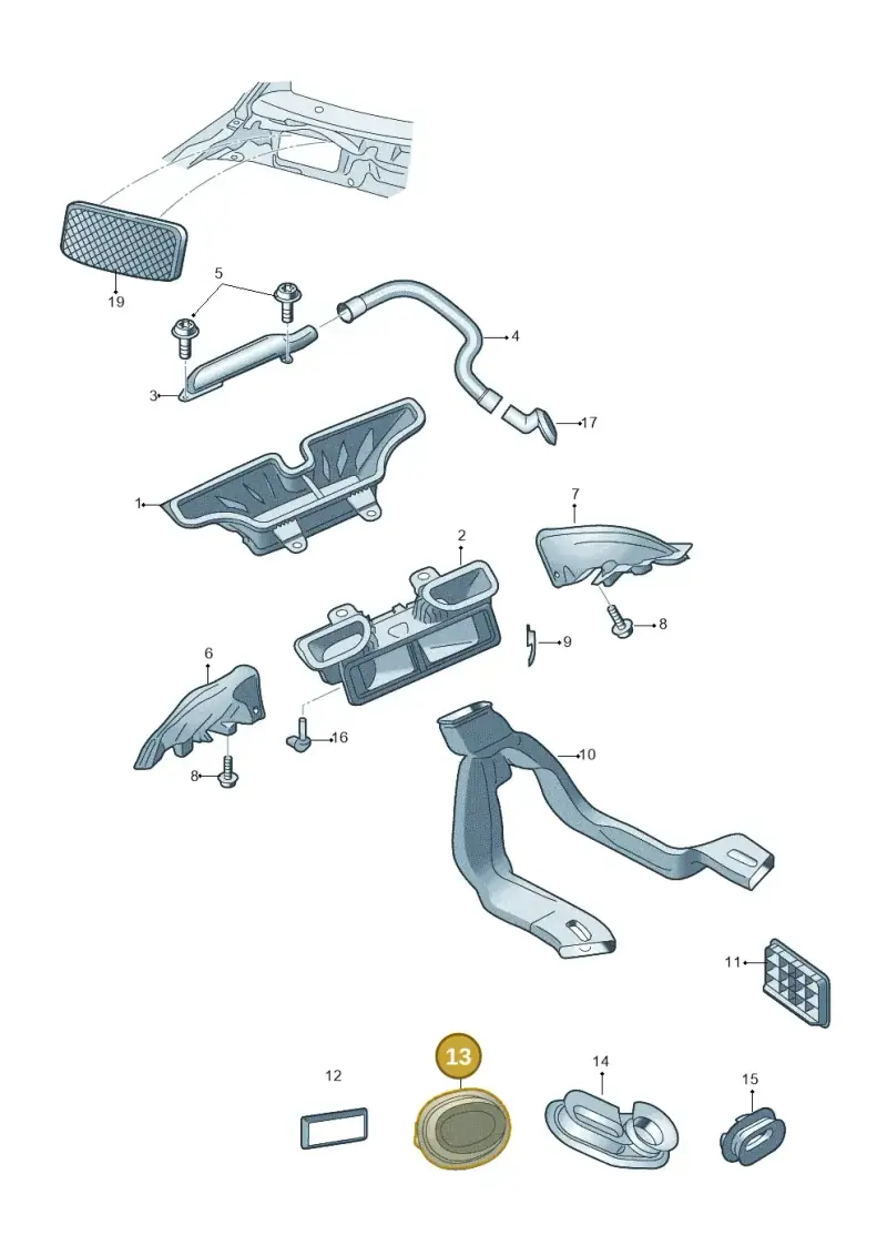 6Q0819345A — SEAT Toledo Reference (2012-2015) diagram 740819300, position 13