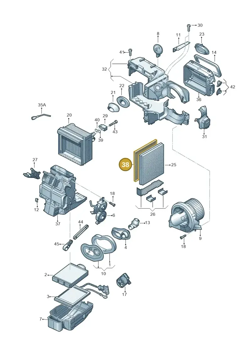 6Q0819647 — SEAT Ibiza Reference (2011-2012) diagram 672820110, position 38