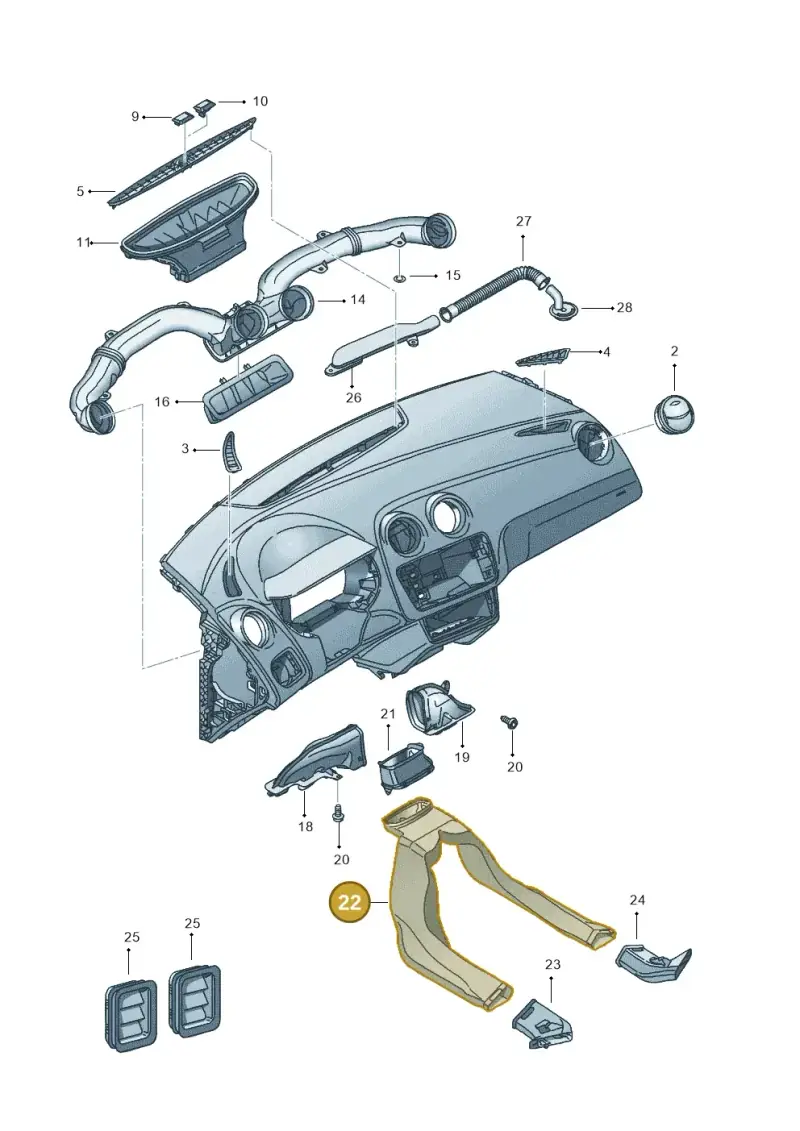 6Q0819803C — SEAT Ibiza Stylance (2015-) diagram 639819300, position 22