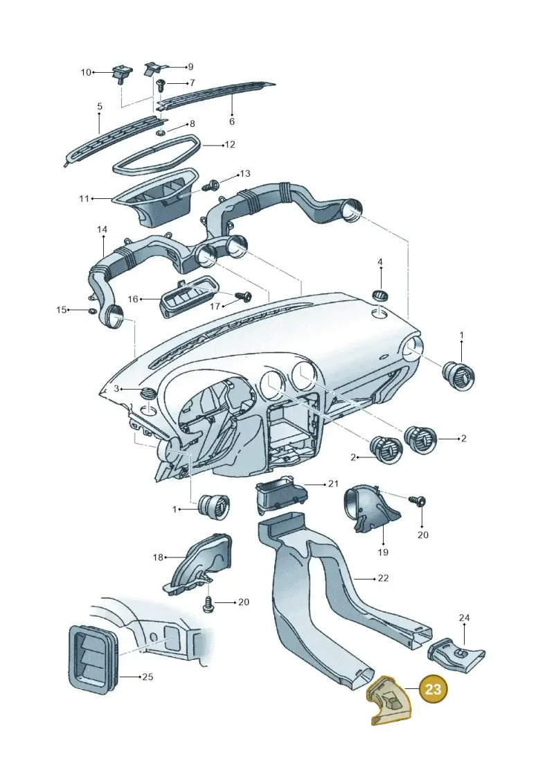 6Q0819893B — SEAT IBIZA                  06> (2005-) diagram 254819300, position 23