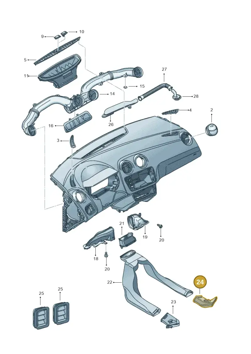 6Q0819894B — SEAT Ibiza Stylance (2015-) diagram 639819300, position 24