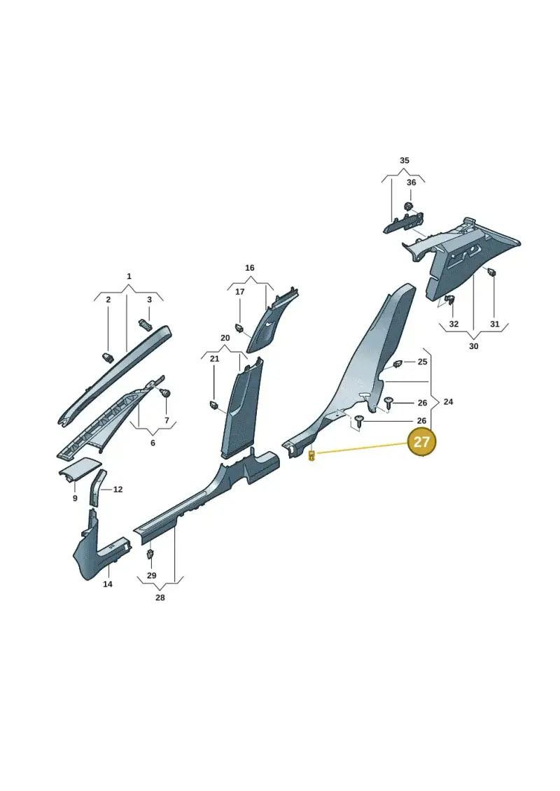 6Q0853147 — SEAT EBoost CUPRA (2021-) diagram 10s867070, position 27