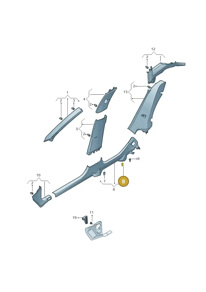 6Q0853147 — SEAT Formentor TSI CUPRA (2020-) diagram 5fn867070, position 8