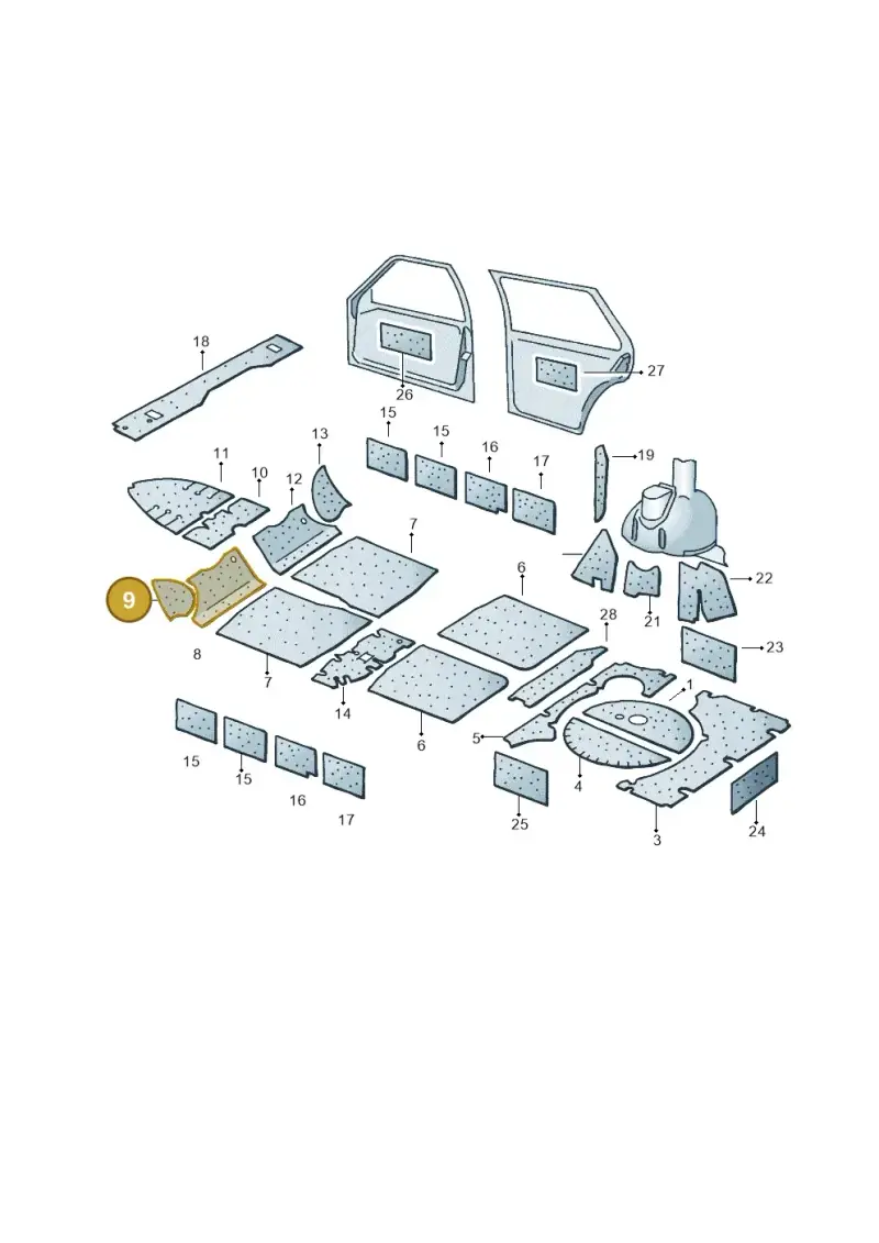 6Q0863829 — SEAT Ibiza Stylance (2015-) diagram 121863400, position 9