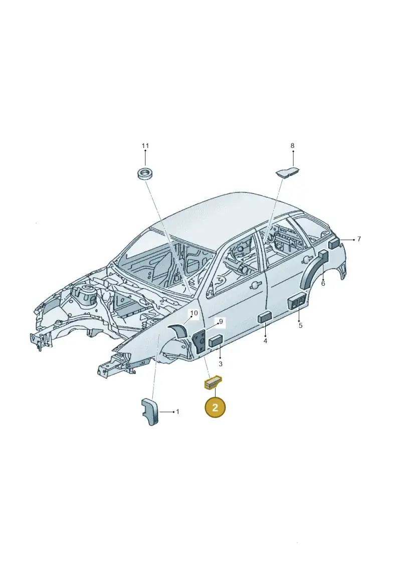 6Q0864732 — SEAT IBIZA                  06> (2005-) diagram 254868000, position 2