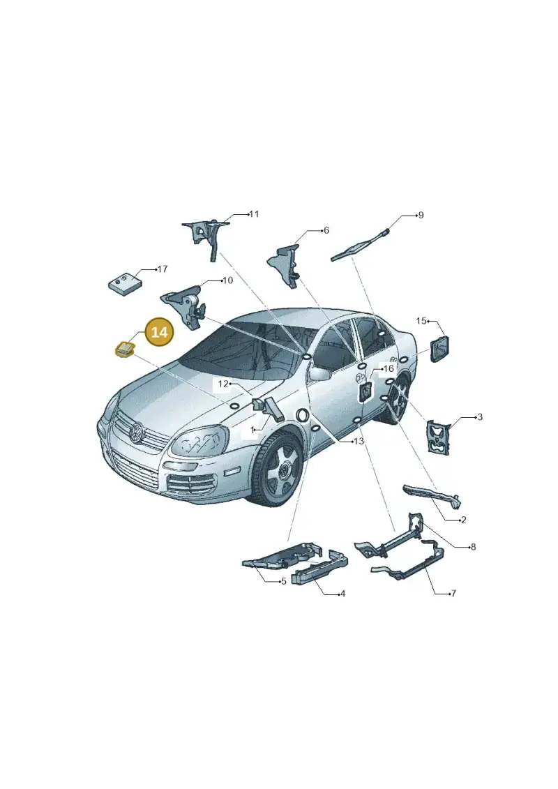 6Q0864732 — SEAT Ibiza Reference (2012-2012) diagram 449864000, position 14