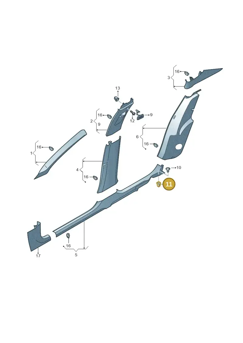 6Q0867334 — SEAT Toledo Reference (2015-2019) diagram 885867650, position 11