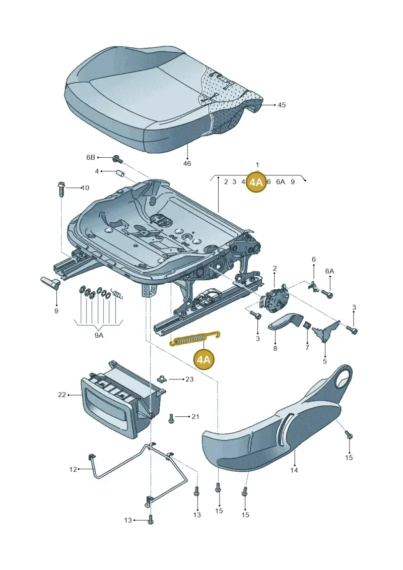 6Q0881245 — SEAT Ibiza Stylance (2015-) diagram 639881000, position 4A