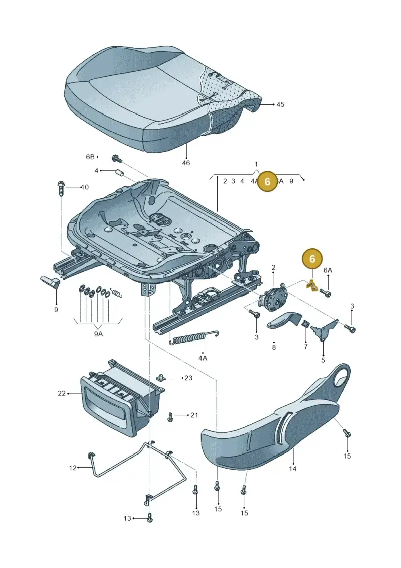 6Q0881548 — SEAT Ibiza Stylance (2015-) diagram 639881000, position 6