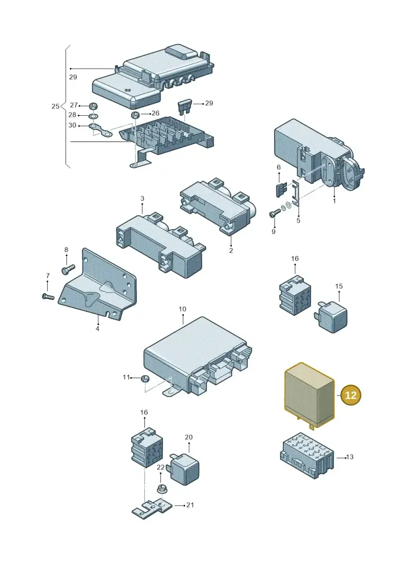 6Q0907440A — SEAT ALHAMBRA (1996-2000) diagram 162937800, position 12