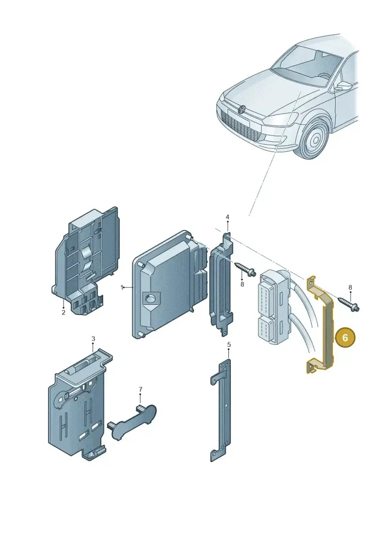 6Q0907500C — SEAT Ibiza Stylance (2015-) diagram 773906220, position 6