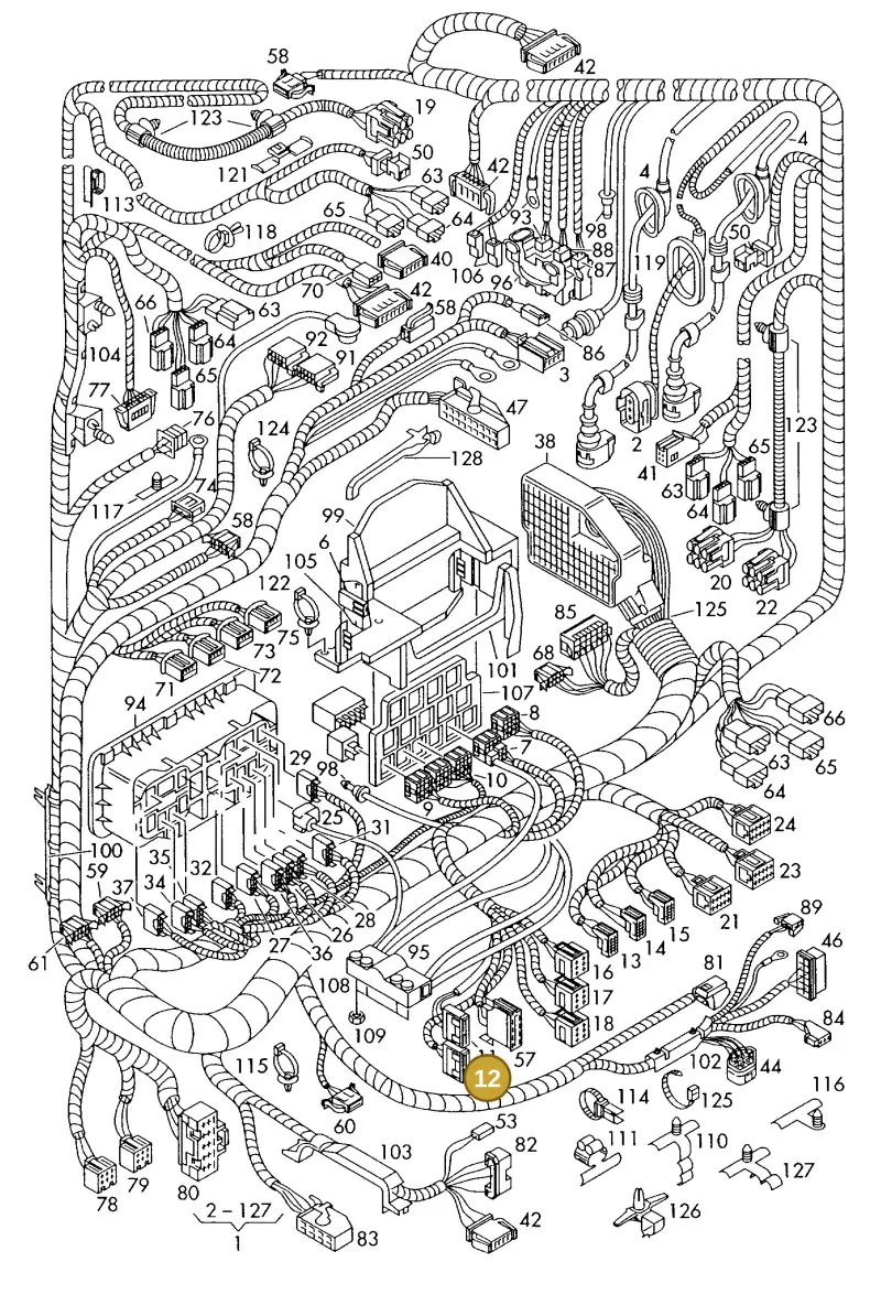 6Q0937701A — SEAT IBIZA                  06> (2005-) diagram 225971850, position 12