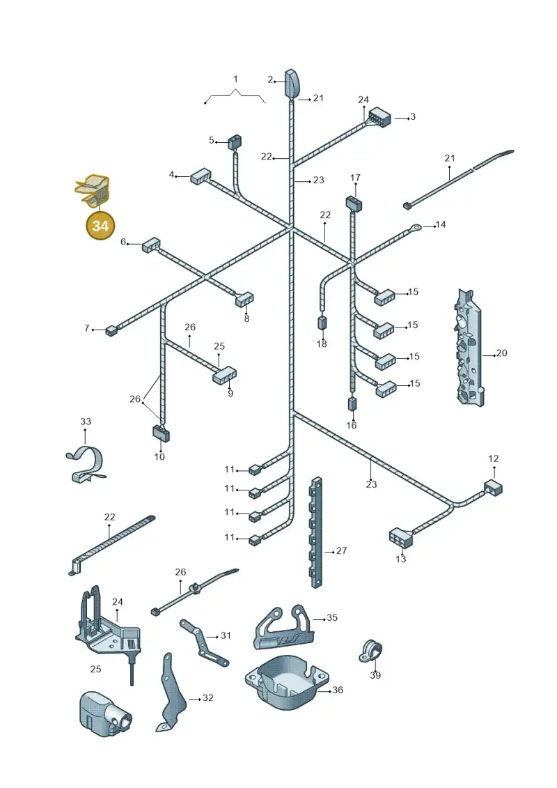 6Q0971842 — SEAT Toledo Reference (2012-2015) diagram 481971100, position 34