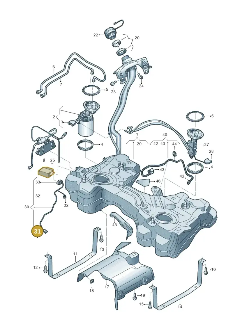 6Q0973853 — SEAT Formentor TSI CUPRA (2020-) diagram 596201150, position 31