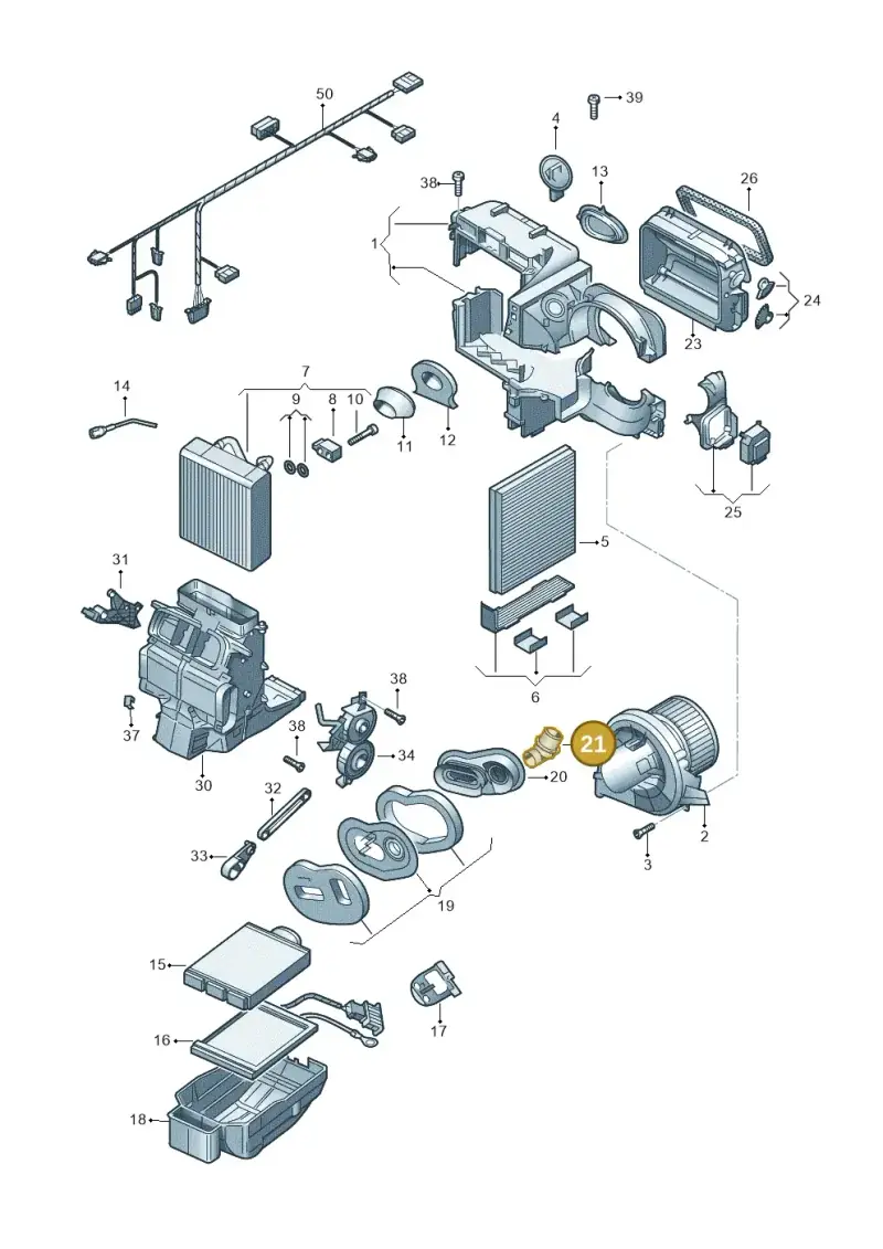6Q1820120 — SEAT Ibiza Stylance (2015-) diagram 773820100, position 21