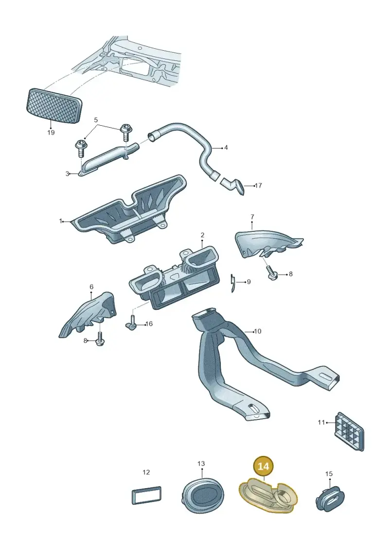 6Q1820609 — Skoda Rapid (2012-2022) diagram 740819300, position 14