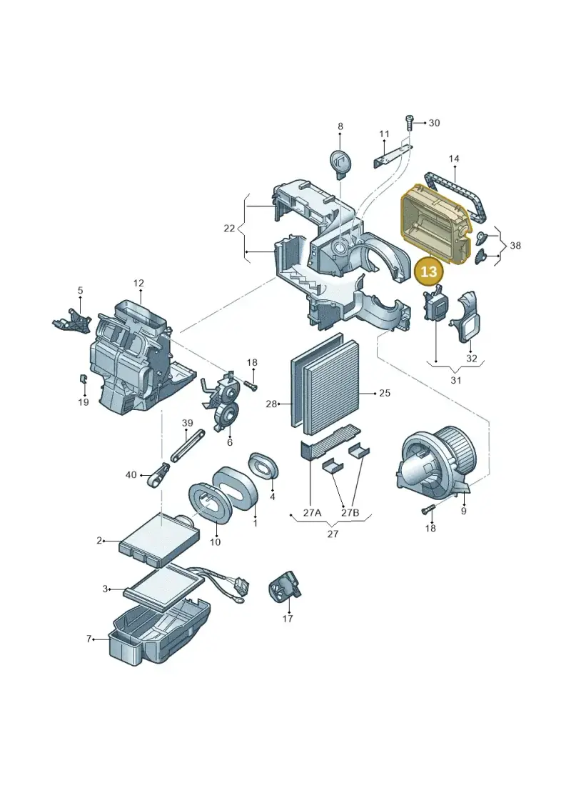 6Q2819303A — SEAT Toledo Reference (2015-2019) diagram 253819250, position 13