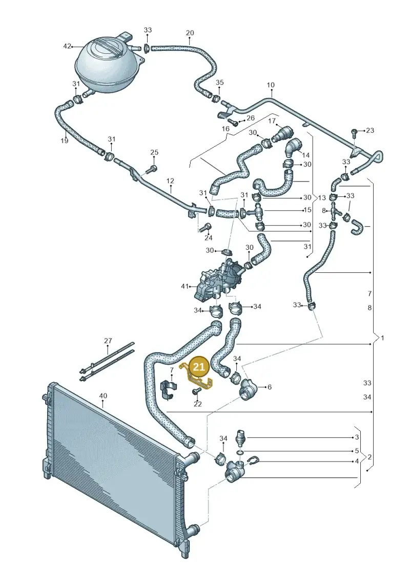 6R0121093G — SEAT Leon ST Stylance (2016-2020) diagram 781121400, position 21