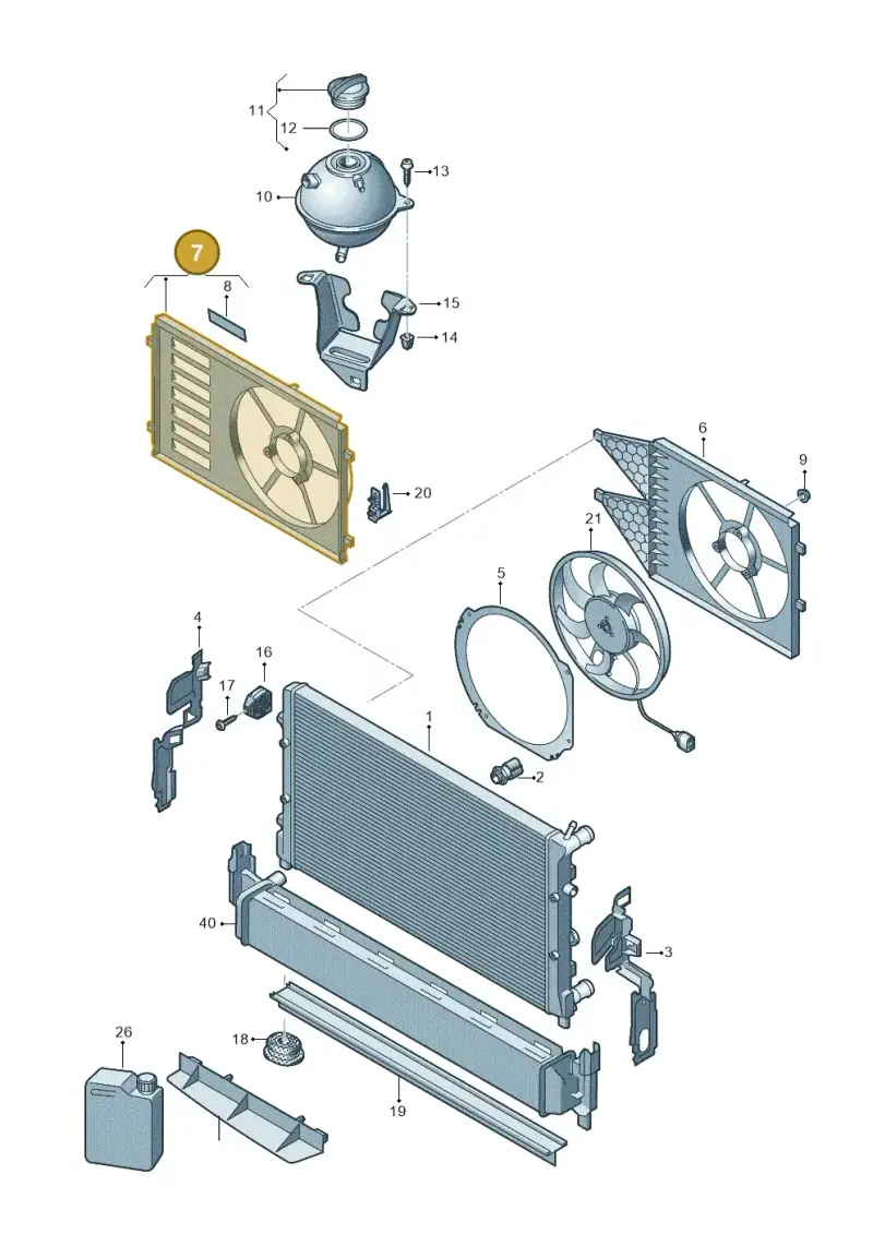 6R0121207C — SEAT Toledo Reference (2015-2019) diagram 773121850, position 7