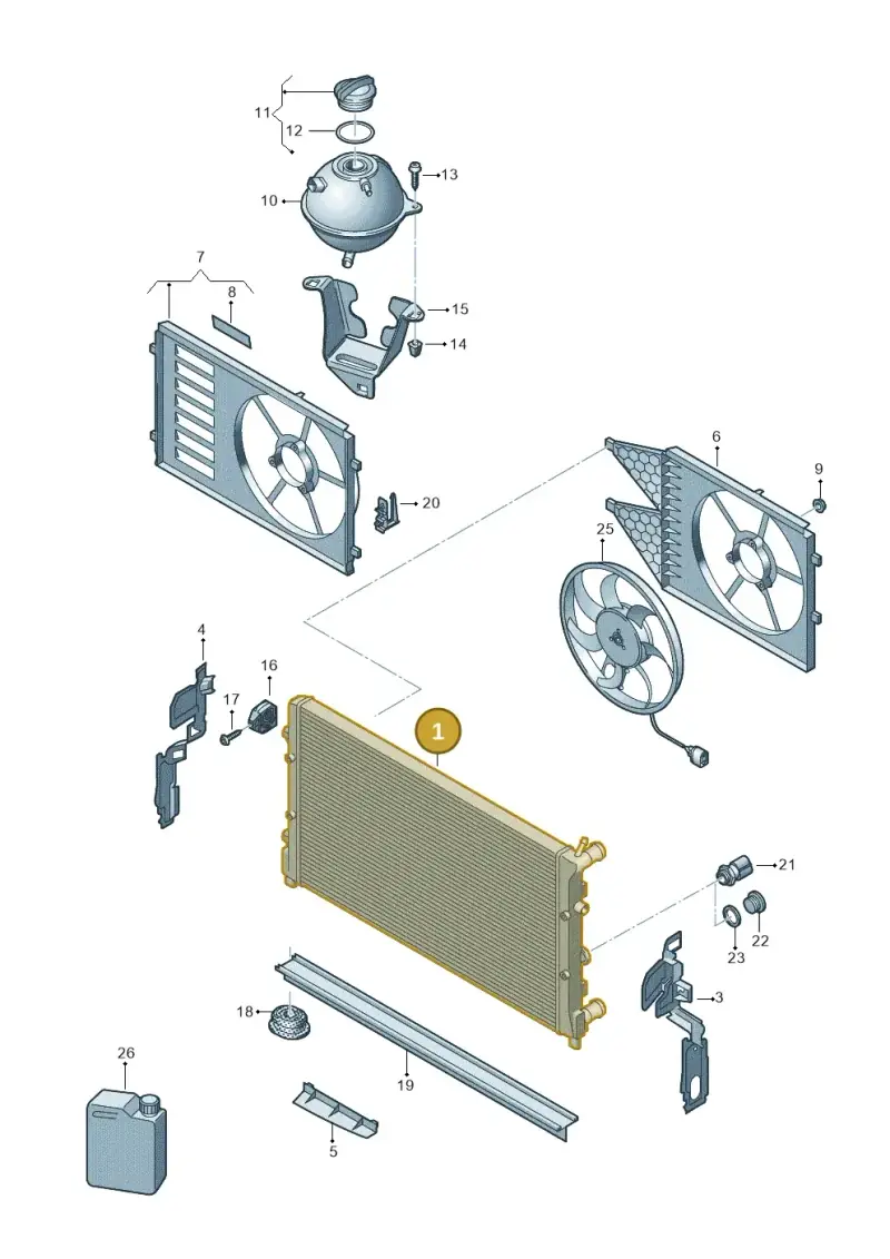 6R0121253A — SEAT Ibiza Stylance (2015-) diagram 773121860, position 1