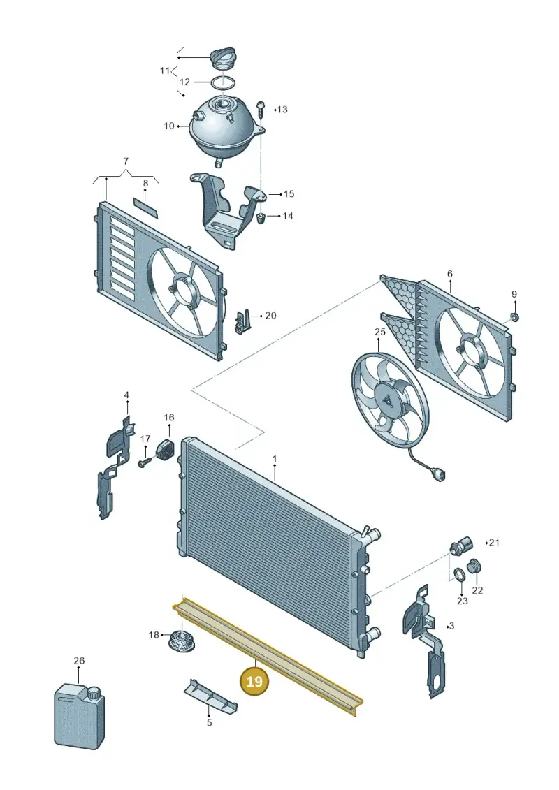 6R0121345B — SEAT Ibiza Stylance (2015-) diagram 773121860, position 19