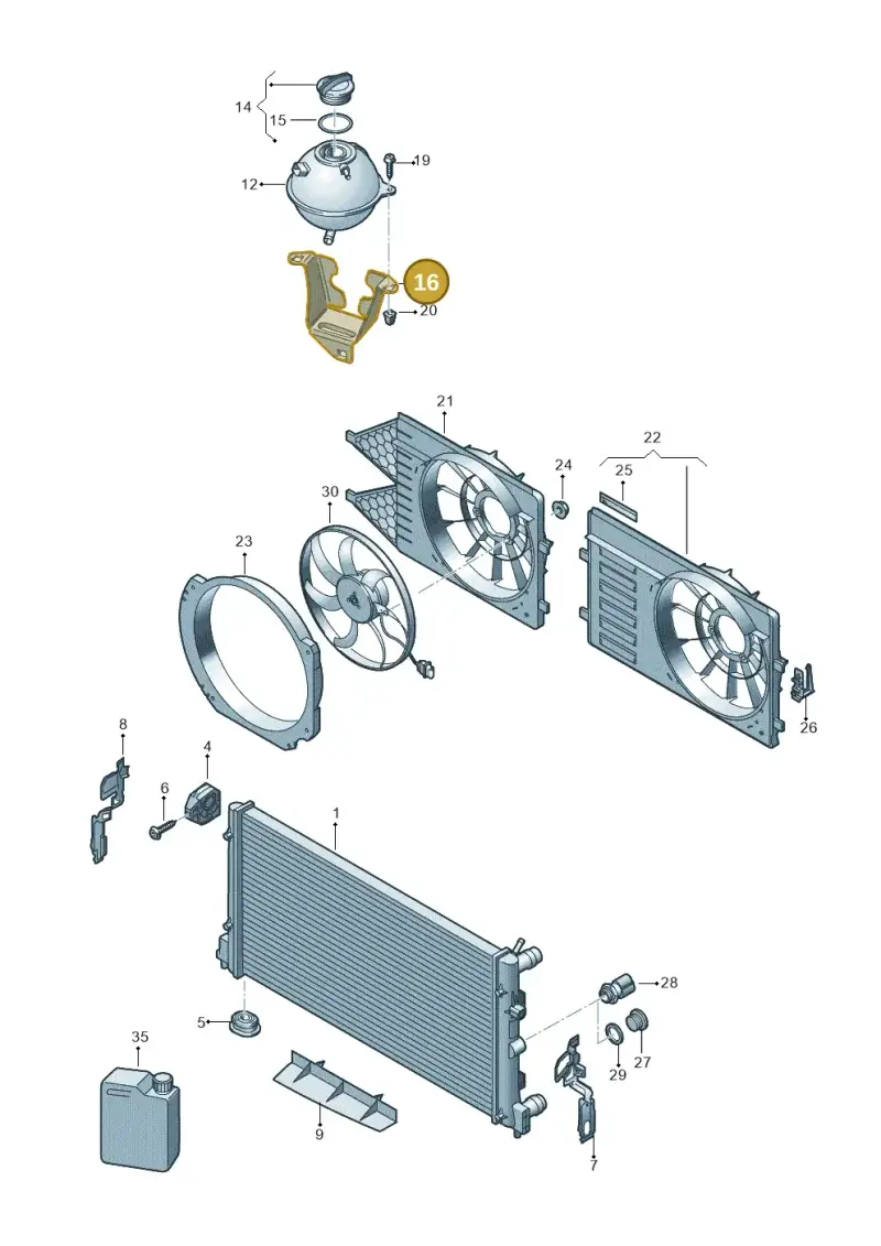 6R0121409 — SEAT Ibiza Stylance (2015-) diagram 773121810, position 16