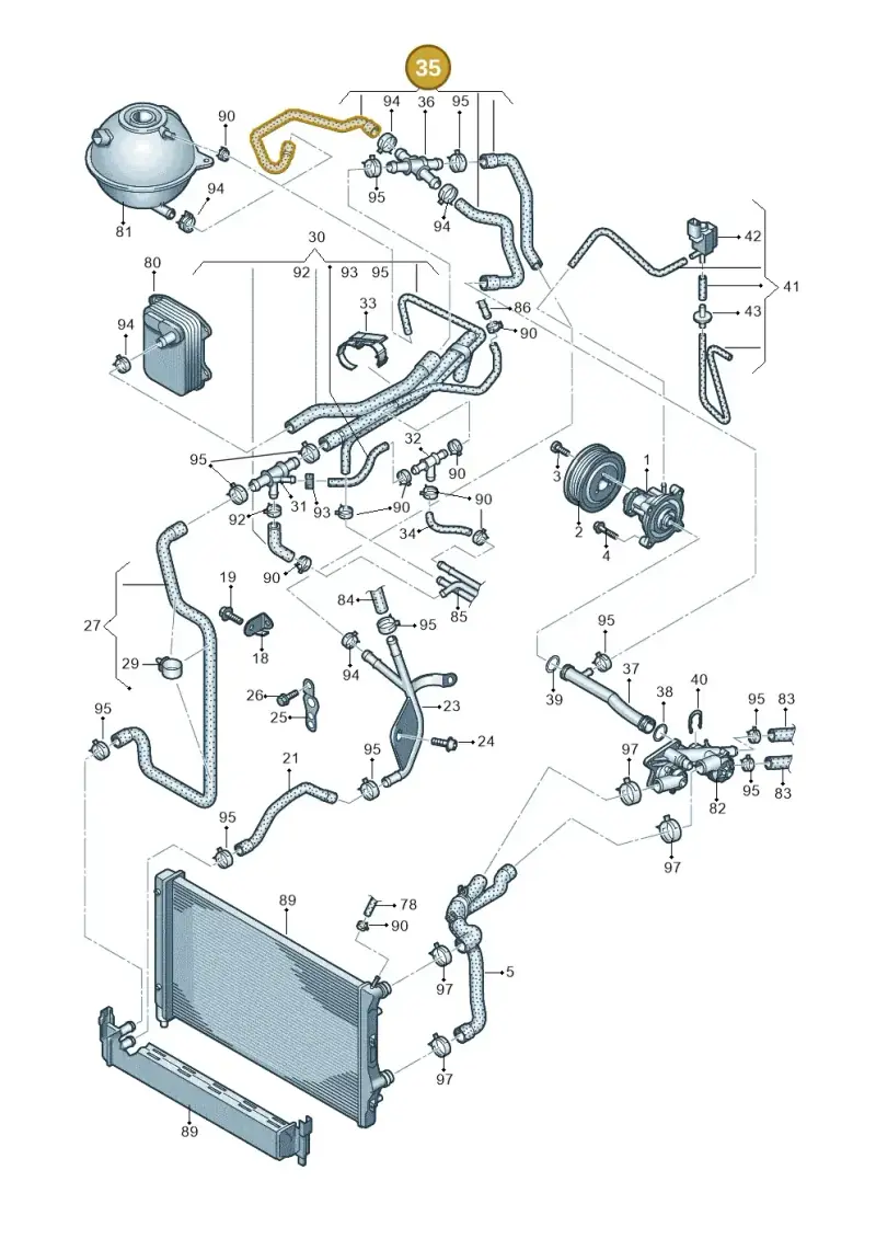 6R0122109 — SEAT Toledo Reference (2012-2015) diagram 672121160, position 35