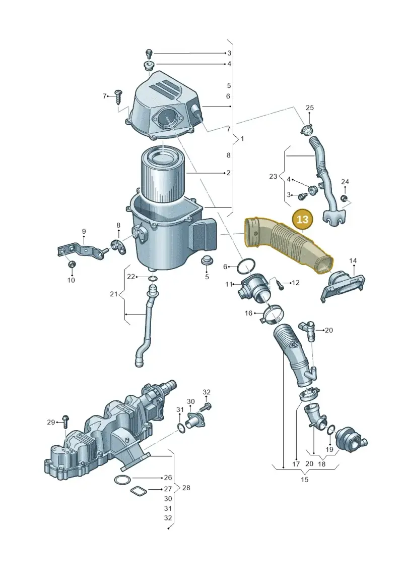 6R0129618E — SEAT Ibiza Reference (2012-2012) diagram 672129500, position 13
