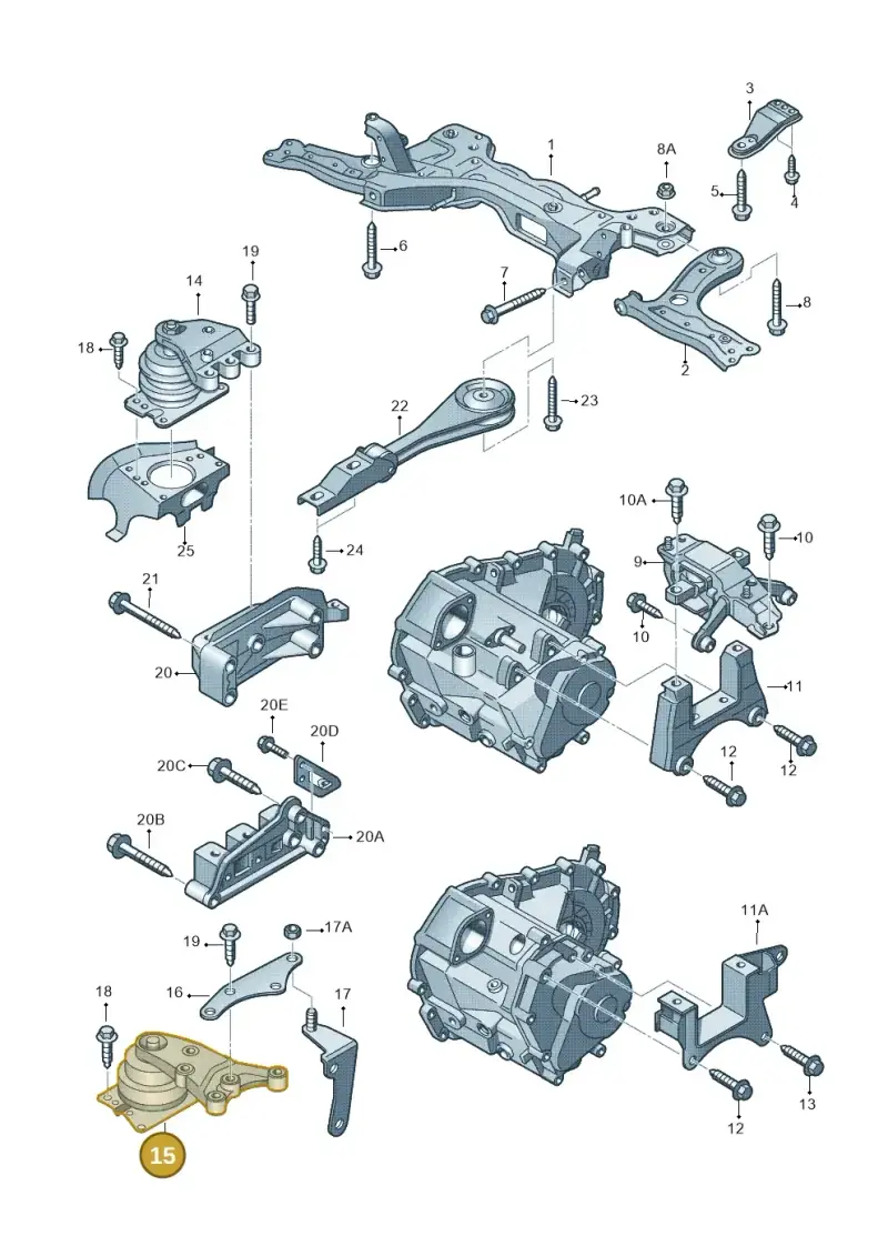 6R0199167AA — SEAT Toledo Reference (2012-2015) diagram 672199250, position 15