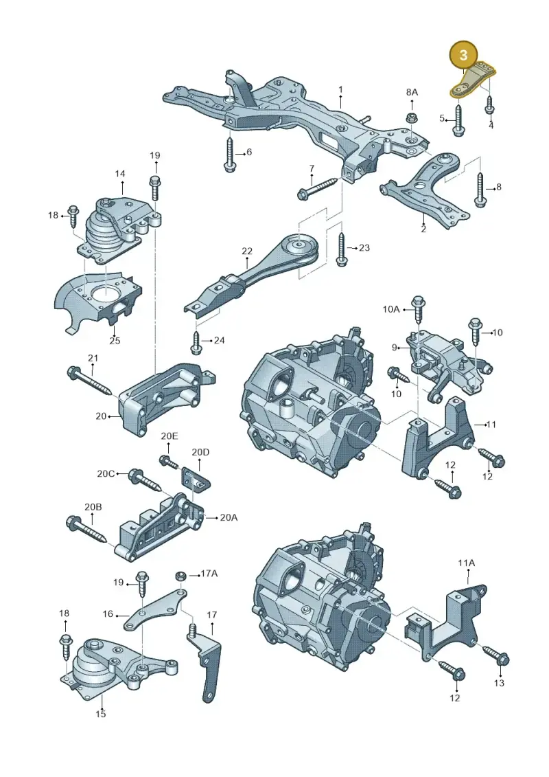 6R0199517 — SEAT Toledo Reference (2012-2015) diagram 672199250, position 3